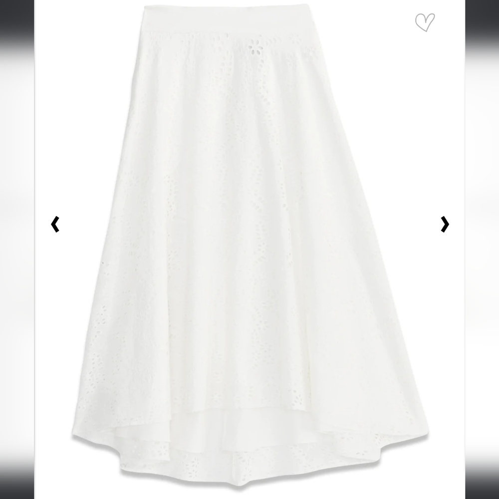 Rachel Roy White Eyelet Cotton Circle Skirt size 6